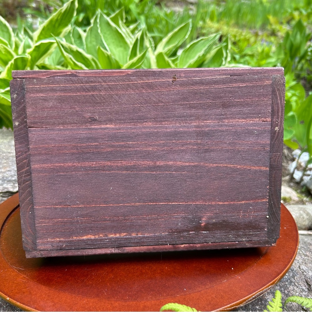 Rustic Wooden Caddy with Built-In Bottle Opener 🍻 | Dark Brown | Summer Ready ☀️ - Picture 9 of 9